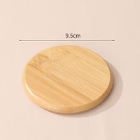 Bamboo Coaster Set Simple Creative Cup Holder Round Water Cup Insulation Pad Bamboo Tea Cup Holder Display Rack A one size beige