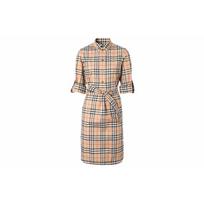 Burberry SS20 Suknelė ilgomis rankovėmis Moteriška Archyvinė smėlio spalvos 80245851 Classic Beige smėlis