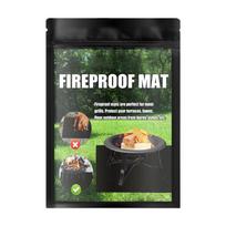 Large BBQ Grill Pad Waterproof Oil Proof Double Sided Flame Retardant Cooking Mat For Floor And Grass Safety M