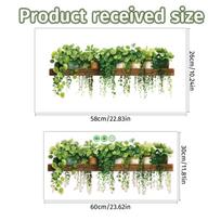 Green Plant Green Dill Hanging Blue Wall Sticker Bedroom Living Room Wall Beautification Decorative Wall Sticker 30*60