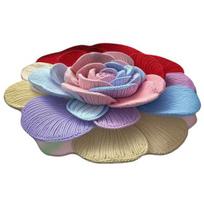 Yousheng 3D Flower Area Rug Absorbent Quick Dry Irregular Plush Floral Floor Mat Washable Non-slip Living Room Bedroom Bathroom Kitchen Decoration 60cm I