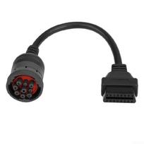 Auto Diagnostic Adapter J1939 9Pin To OBD2 16Pin Heavy Duty Cable for Multiple Vehicle Models Easy Installation 1 gray