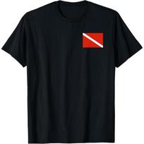 Diver Down Diving Flag T-Shirt S juoda