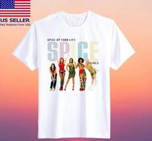 Spice Girls  Vintažinis 90-ųjų stilius, Retro pop grupės grafinis marškinėlis Juodas marškinėlis Unisex T-shirt M