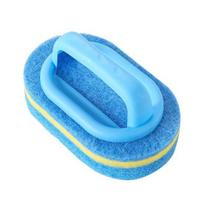 Tub Cleaning Brush Ergonomic Handle Stiff Bristle Cleaning Scrubber Shower Stalls Kitchen Sinks Window Frames Cleaning Tool mėlyna