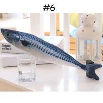 Playing Kitten Chewing Stuffed  Catnip Pet Cat Toys Artificial Fish gray