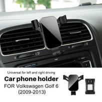 Gravity Car Phone Holder Mount for Volkswagen VW Golf 6 MK6 2009-2013 - Aluminum Alloy + ABS for Golf 6 Silver sidabras