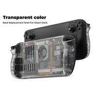 Transparent Back Plate For Steam Deck DIY Clear Edition Replacement Shell Case Cover Set With Holder Camouflage Colour A3 gray