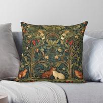Into The Forest William Morris Pillowcase Polyester Linen Velvet Creative Zip Decorative Pillow Case Sofa Cushion Cover 30X30CM