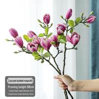 Dirbtinis magnolijų žiedų puokštė namų dekoravimui
