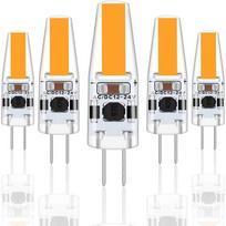 G4 LED 3W 12V AC/DC Light Bulbs, G4 3W LED 30W Equivalent Halogen Light Bulb, 300LM, Warm White 2700K, Non-Dimmable, Pack of 5