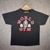Vintage World Gym Shirt Mens XL Black 90s Weight Lifting Workout Gorilla USA XXL