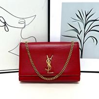 [Pre-Owned] Kate Medium Red Leather Shoulder Bag With Gold Hardware - Good #1WTZU04 ONE SIZE