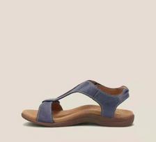 Women's Plus Size Bow Velcro One-Strap Casual Beach Sandals, Summer 2022 41 mėlyna