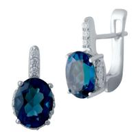 Sidabriniai auskarai su Londono mėlynu topazu 2.413ct (2041238) mėlyna