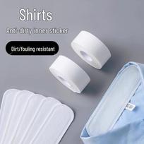 Disposable Anti-Stain & Sweat-Absorbing Collar and Hat Stickers Collar Sticker - White, 3 Rolls (24m) white