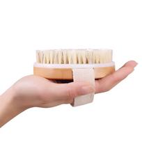 PPR Soft Bead Bristle Bath Brush Round Head Handless Bath Rub Back Brush Lotus Belt Massage Bead Bath Brush primary color beige