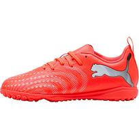 Puma Future 9 Play Comfortable Fit Support Low Top Kids Football Shoes Kids football shoes Red Silver 108929-01 37.5