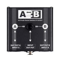 Passive XLR Sound Selectors 2 Input Single Output Metal Chassises Noiseless Switching For Studio Live Use 1 black