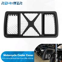 Motorcycle Radiator Guard Aluminum Oil Cooler Grill Cover Protection For Harley Touring M8 Street Glide Road Glide 2024-2026 Black Cooler Cover