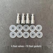 Universal Electric Pressure Cooker Float Valve Set: 4 Valves + 10 Gaskets 4 Float Valves + 10 Gaskets gray