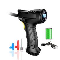Upgraded Handheld Car Air Pump 4000mah Battery High-definition Digital Display with Built-in Lighting Suitable for Various Car Tires Wireless style 1 juoda