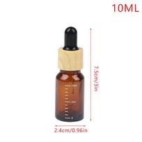 5-100 ml lašintuvų buteliukai su skalės reagentu akių lašais gintaro stiklo aromaterapinis skystas pipetės buteliukas Daugkartinio užpildymo buteliukai kelionės 10ML