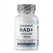 Liposominis NAD+ 1000mg papildas su resveratroliu, gliutationu ir astaksantinu - 10-in-1 NMN kelio formulė vyrams ir moterims (60 kapsulių) 1pack