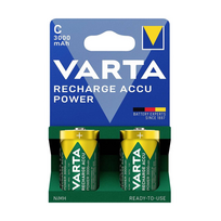 Baterijos VARTA C/R14 NiMh 3000mAh 2 vnt./blisterinėje pakuotėje.