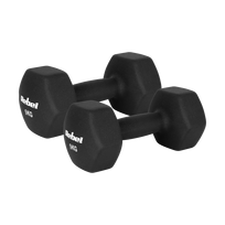 Ketaus neopreno hanteliai HEX 2x9kg, REBEL ACTIVE