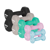 HEX ketaus neopreno hantelių rinkinys 30 kg (2x1kg+2x2kg+2x3kg+2x4kg+2x5kg), REBEL ACTIVE