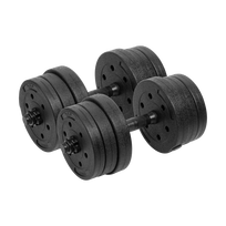Bituminiai reguliuojamo svorio hanteliai 2x10kg REBEL ACTIVE