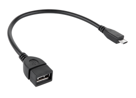USB A lizdas - micro USB kištukas 15 cm OTG laidas