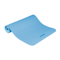 Gimnastikos kilimėlis jogai, pilatesui, fitnesui, 183x61cm, 1cm storio, TPE medžiaga, mėlynas, REBEL ACTIVE