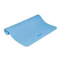 Gimnastikos kilimėlis jogai, pilatesui, fitnesui, 200x115 cm, 1 cm storio, TPE medžiaga, mėlynas, REBEL ACTIVE