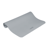Gimnastikos kilimėlis jogai, pilatesui, fitnesui, 200x115 cm, 1 cm storio, TPE medžiaga, pilkas, REBEL ACTIVE