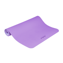 Gimnastikos kilimėlis jogai, pilatesui, fitnesui, 200x90cm, 1cm storio, TPE medžiaga, violetinė, REBEL ACTIVE