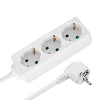 Ilgintuvas 3 lizdai 5m vokiško tipo be jungiklio (3x1.5mm) Rebel baltas