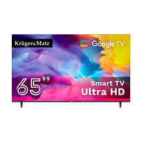 Kruger&Matz 65 colių UHD Google TV 5.0 DVB-T2/T/C H.265 HEVC televizorius
