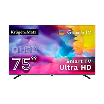 Kruger&Matz 75 colių QLED UHD išmanusis DVB-T2/S2 H.265 Hevc televizorius