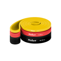 TPE mankštos juostų rinkinys - Power Band PT-S3, 4-32 kg, 3 TPE juostos, REBEL ACTIVE