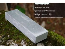 Large Green Natural Sharpening Stone with Stand, Fine Slurry, Coarse Grinding, and Deburring Honing Oilstone