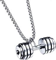 Lightweight And Comfortable Gym Pendant Necklace For Women Cool And Eye-catching Dumbbell Pendant