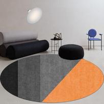 Lengva prabanga Geometrinis Apvalus Krištolinio Aksomo Kilimas Namų Dekorui Biuro Studijai Kompiuterio Žaidimų Kėdės Grindų Kilimėlis Kilimėliai Prie Lovos 80X80CM (2.6X2.6FT