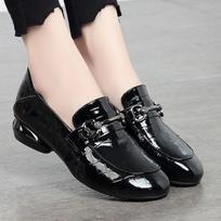 Patent leather spring new low-heeled small leather shoes soft-soled soft-faced flat-soled single shoes 35