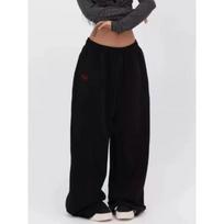 LUXEON Y2k Grey Sweatpants Women Vintage Hip Hop Korean Casual Joggers Pants Oversized Harajuku America Retro Trousers S