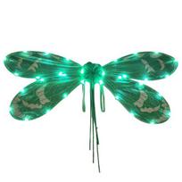 Fairy Wings Moteriškas žėrintis laumžirgio sparnų kostiumas Lengvas, kvėpuojantis aprangos aksesuaras vakarėliams Cosplay pasirodymui žalia