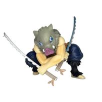 Anime Action Figure Demon Slayer Hashibira Inosuke Model Collectible Pvc Playthings Giyuu Kimetsu No Yaiba Statue Model Children Playthings gray