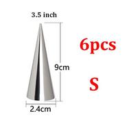 6/12/24pcs Baking Cones Stainless Steel Spiral Croissant Tubes Horn bread Pastry making Cake Mold Cookie Dessert Baking Tool ZXH