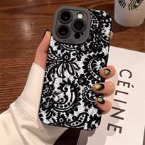 Soft Case for Xiaomi Mi 11 Lite 5G 15 14 13 12 12T 13T 14T 15T Pro Black Lace Pattern Shockproof Silicone Phone Cases Cover Xiaomi Mi 11 Lite black